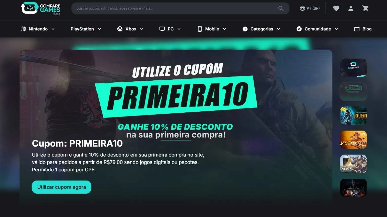 Novo Compare Games retorna com catálogo robusto e sistema gamificado