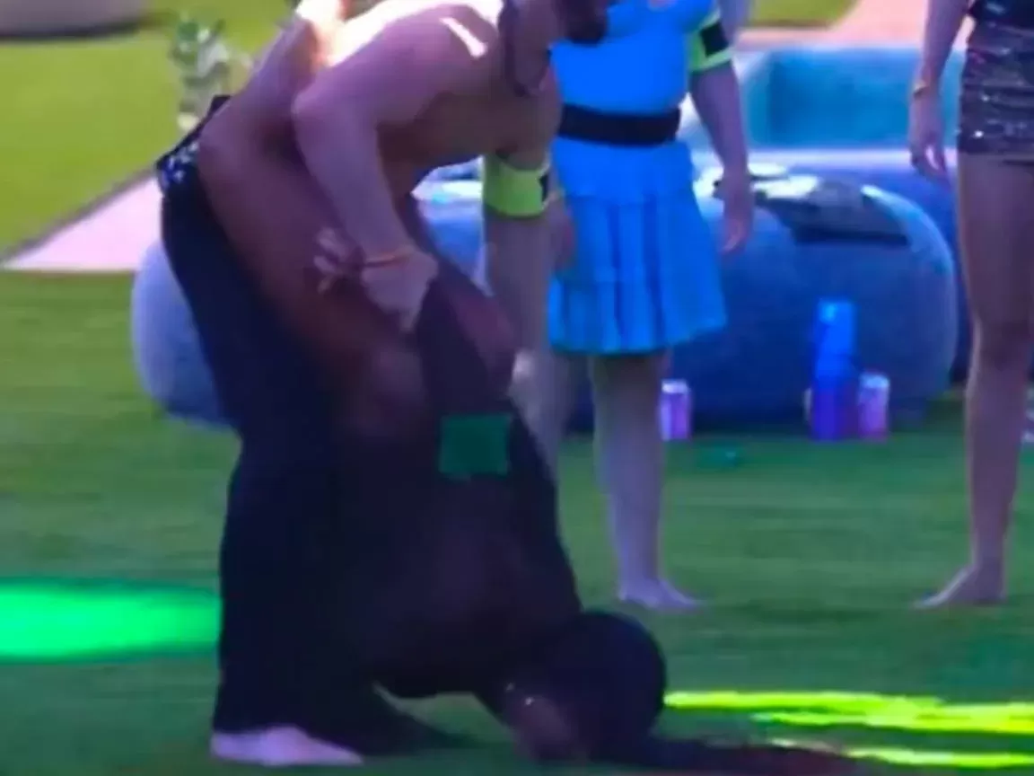 Gracyanne Barbosa leva tombo durante festa do BBB 25 e cena vira viral