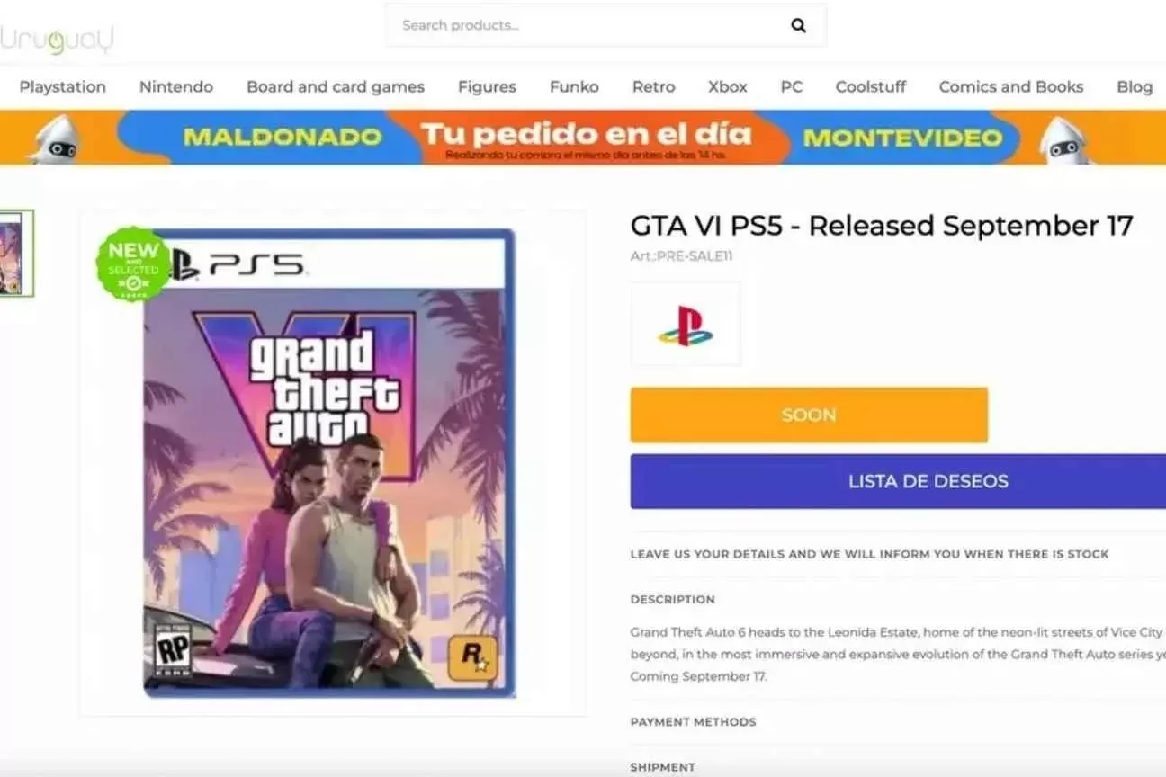GTA 6 pode chegar em setembro de 2025, segundo vazamento no Uruguai