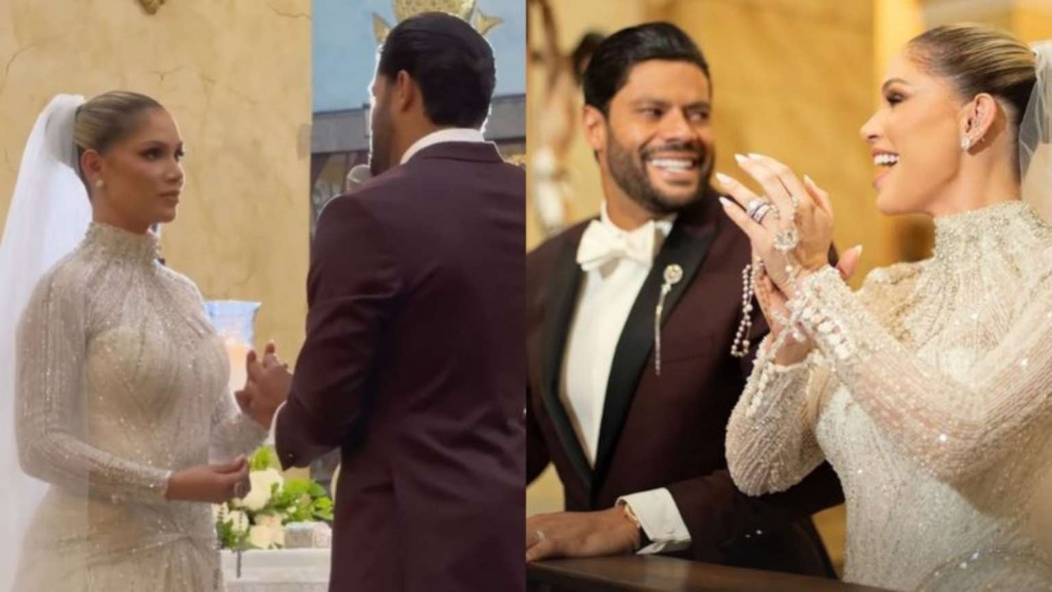 Hulk Paraíba e Camila Ângelo oficializam casamento religioso com cerimônia emocionante