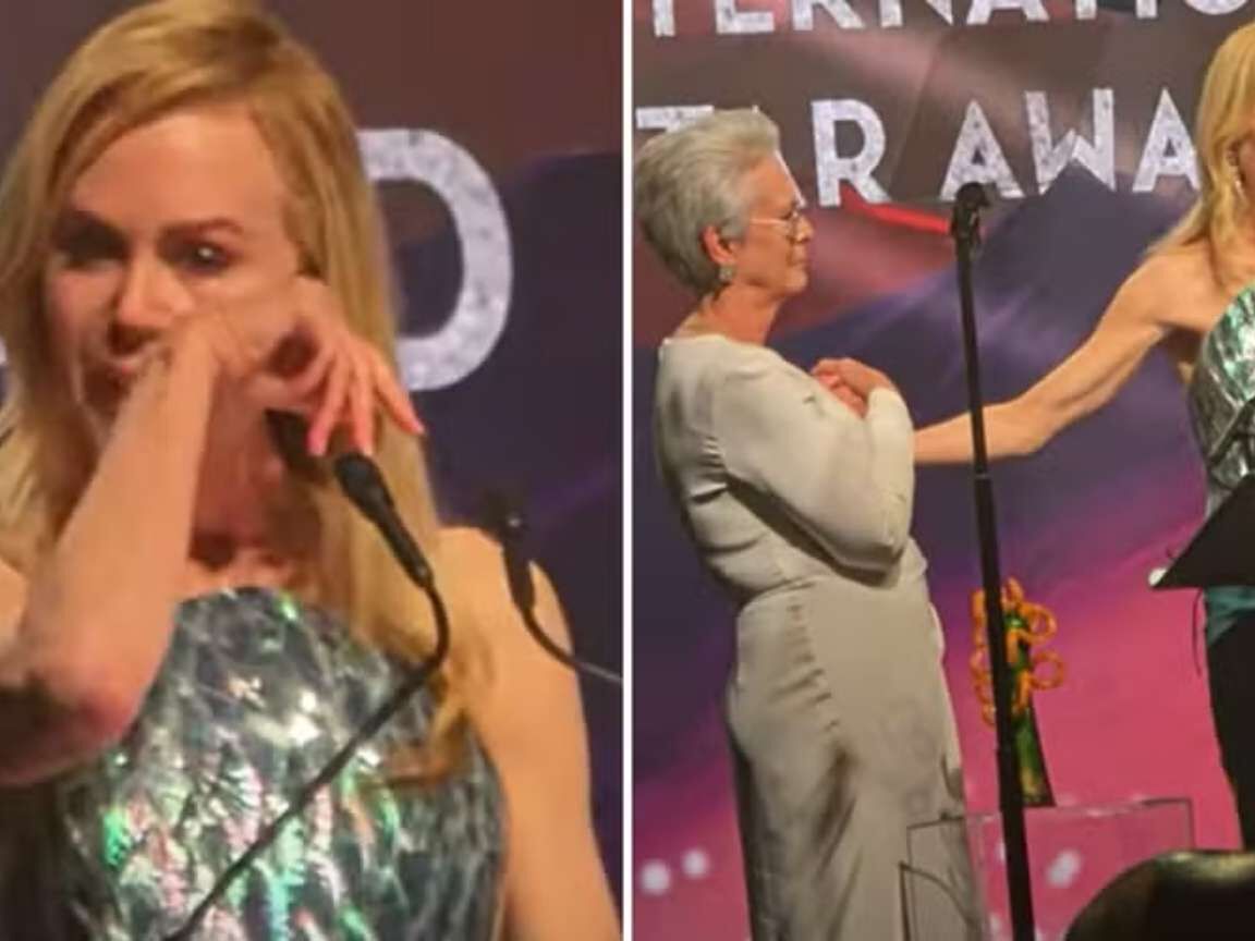 Nicole Kidman se emociona ao dedicar prêmio do Festival de Palm Springs à mãe falecida