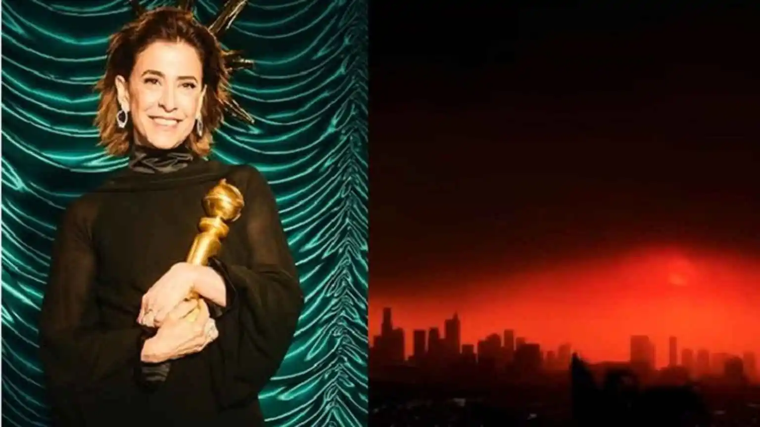 Fernanda Torres deixa Los Angeles devido ao incêndio na Califórnia