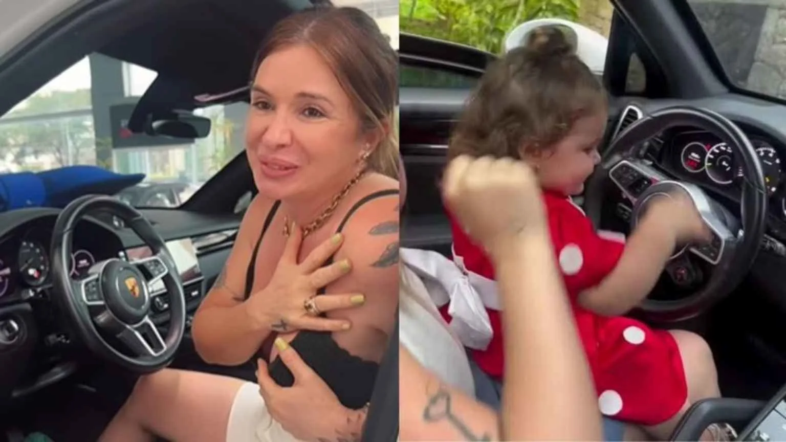 Filha de Viih Tube, Lua, dá Porsche Cayenne de presente para a avó: 'Minha filha é mais rica do que eu'