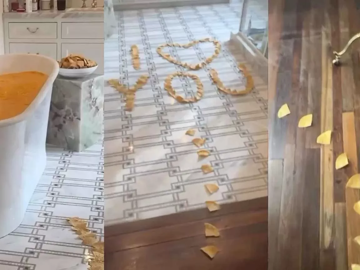 Benny Blanco surpreende Selena Gomez com banheira cheia de queijo no Dia dos Namorados