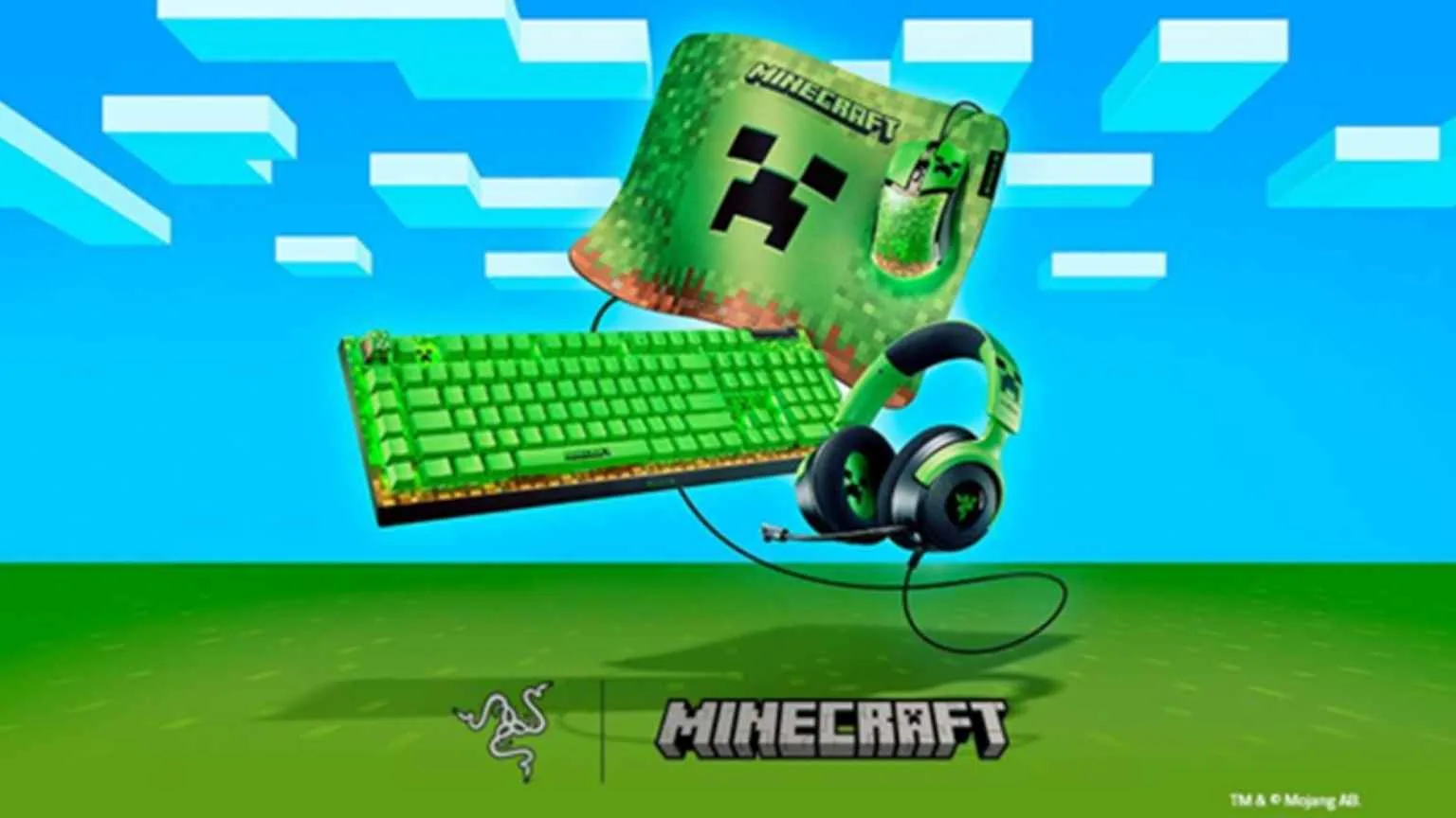 Razer e Mojang Studios lançam coleção de periféricos oficiais de Minecraft
