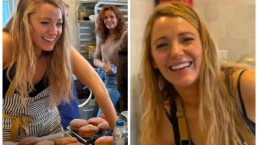 Blake Lively troca Hollywood por cozinha de confeitaria por um dia e celebra momento