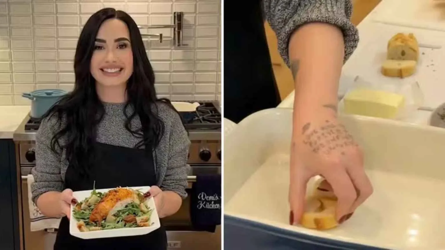 Demi Lovato responde preocupação de fãs sobre tremores nas mãos em vídeo de culinária