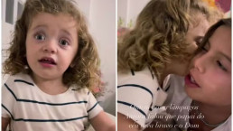 Pedro Scooby mostra momento fofo da filha Aurora consolando o irmão Dom durante tempestade