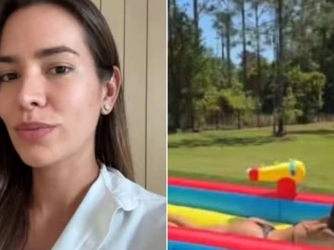 Adriana Sant'Anna rebate críticas por vídeo de biquíni 'enfiado' com os filhos