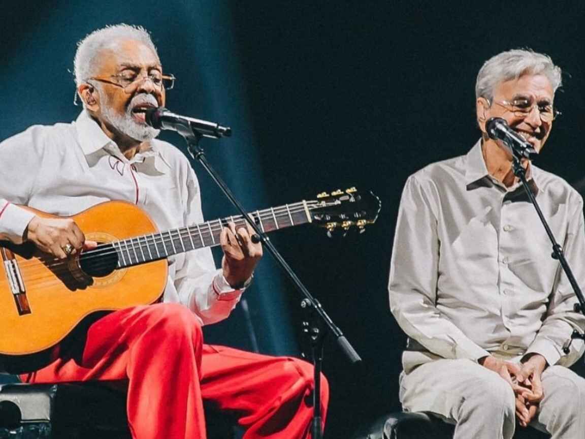 Gilberto Gil e Caetano Veloso emocionam o Rio em dueto na turnê de despedida 
