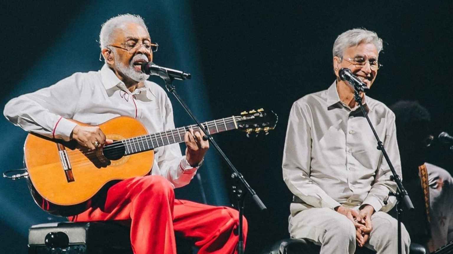 Gilberto Gil e Caetano Veloso emocionam o Rio em dueto na turnê de despedida