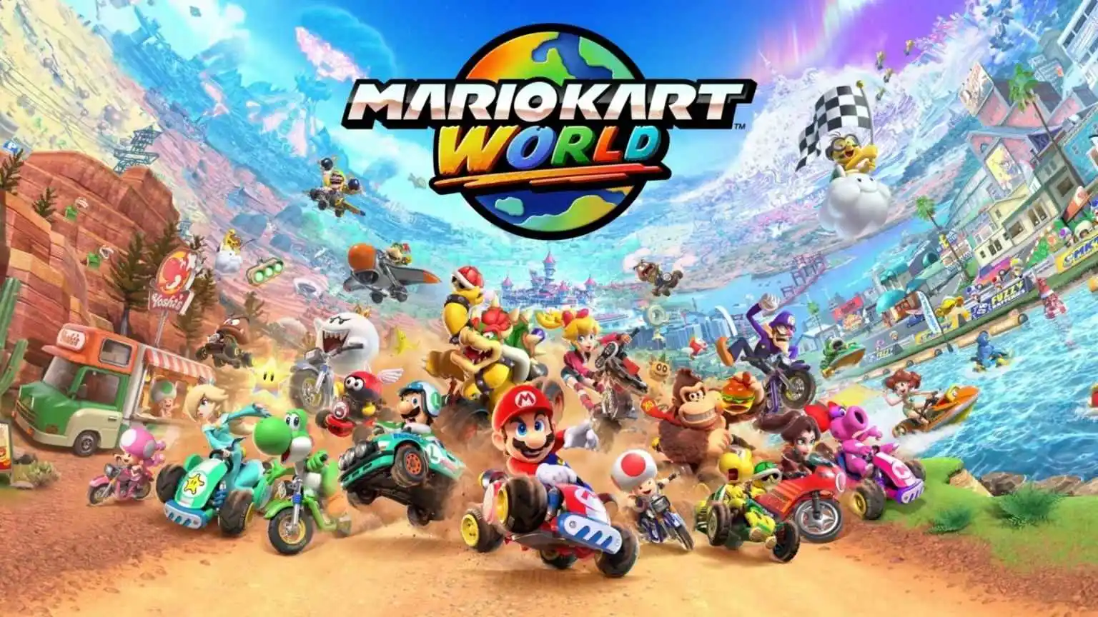 Nintendo revela Mario Kart World para o Switch 2 com novos modos e mais pilotos