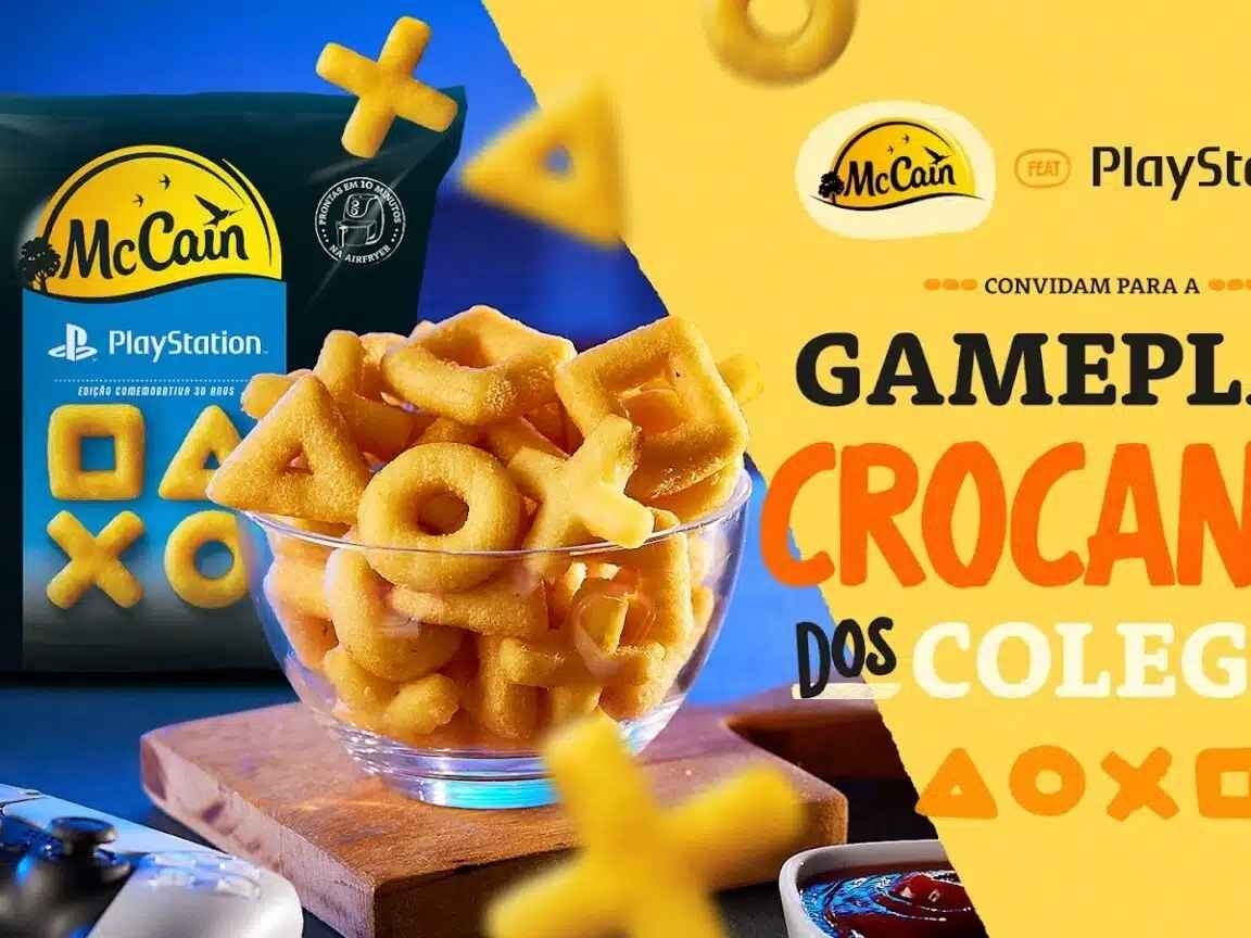 McCain lança “GamePlay Crocante” em parceria inédita com PlayStation e aposta em interatividade gamer
