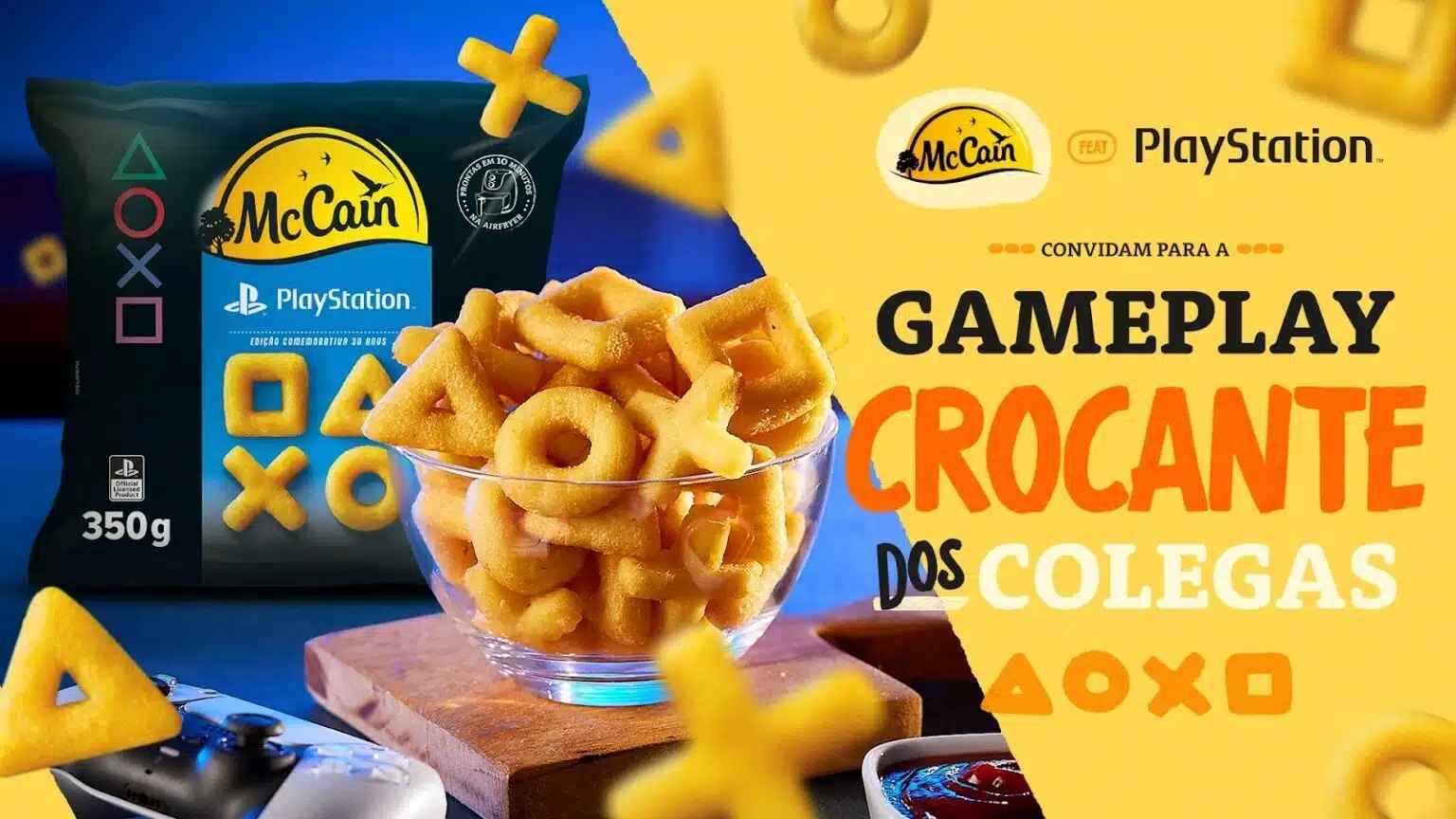 McCain lança “GamePlay Crocante” em parceria inédita com PlayStation e aposta em interatividade gamer