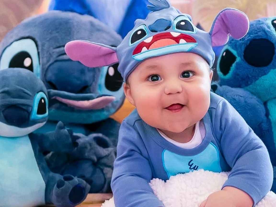 Ravi, filho de Viih Tube e Eliezer, encanta seguidores com ensaio de mesversário vestido de Stitch