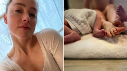 Amber Heard anuncia nascimento de gêmeos no Dia das Mães e celebra família dos sonhos