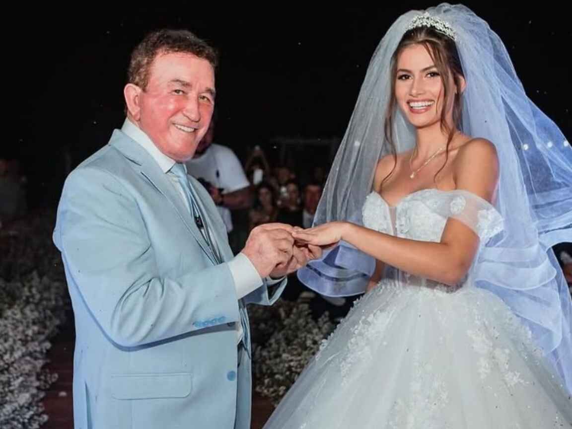 Aos 74 anos, Amado Batista celebra casamento com jovem de 22 e diz: “O amor não tem regras”