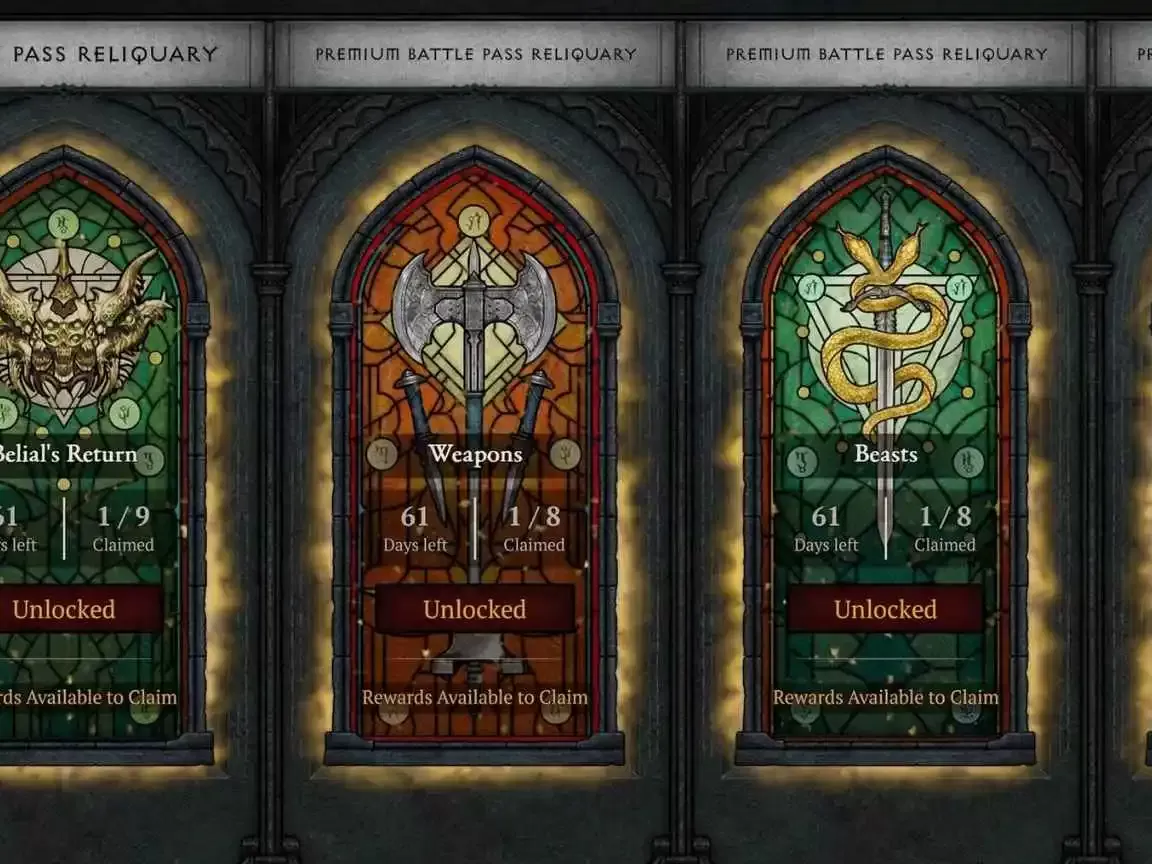 Relicários reformulam o passe de batalha de Diablo 4 na Temporada 8