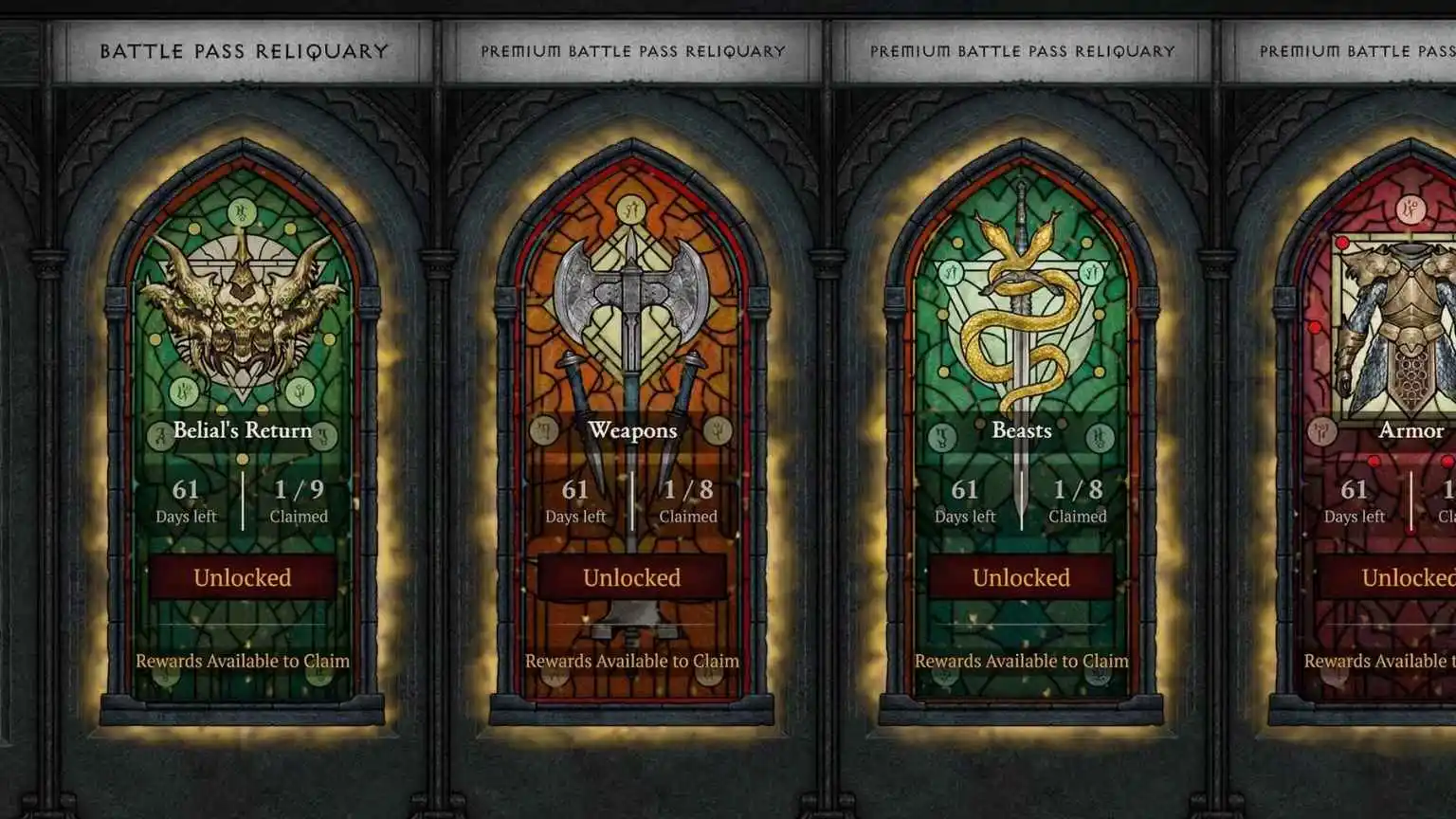 Relicários reformulam o passe de batalha de Diablo 4 na Temporada 8