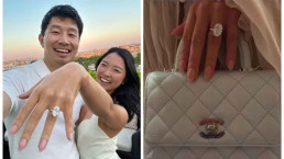 Simu Liu fica noivo em Paris e celebra nova fase com Allison Hsu: 'Desde sempre e para sempre'