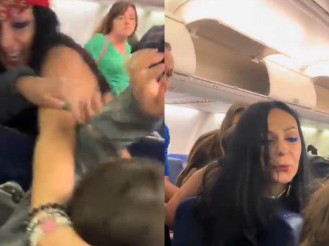 Passageira americana agride e cospe em brasileira dentro de avião e vídeo viraliza