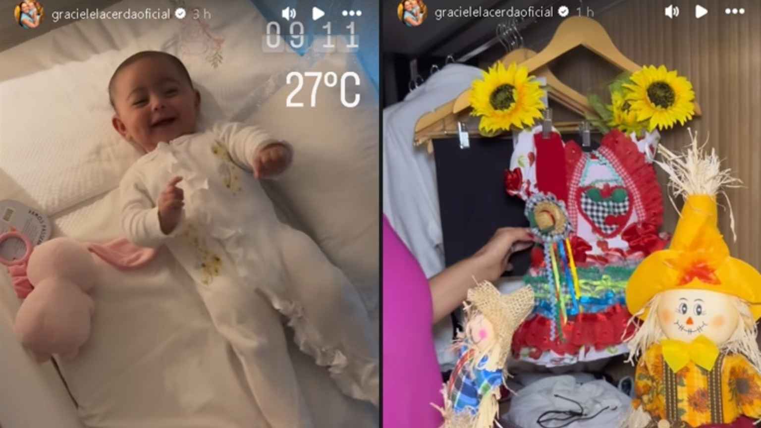 'Hoje é seu dia, princesa': Graciele Lacerda celebra 6 meses da filha com Zezé Di Camargo