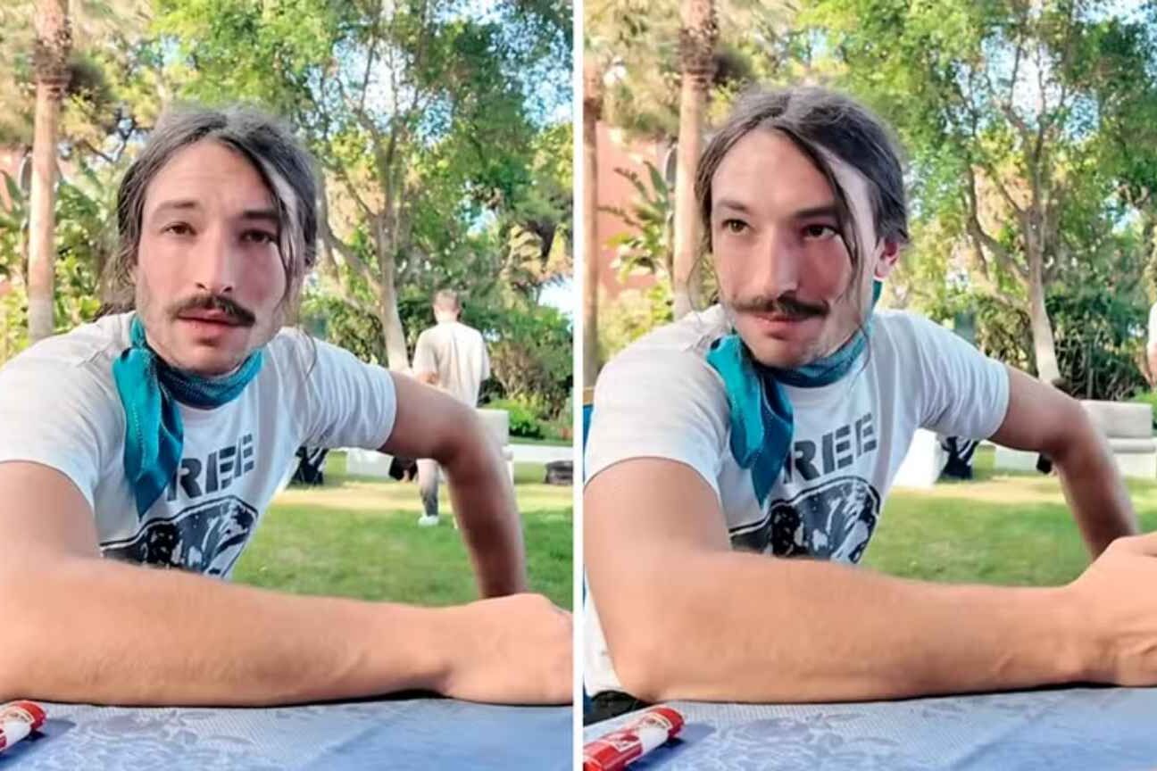 Ezra Miller critica 'ricos genocidas' de Cannes em 1ª aparição pública em dois anos