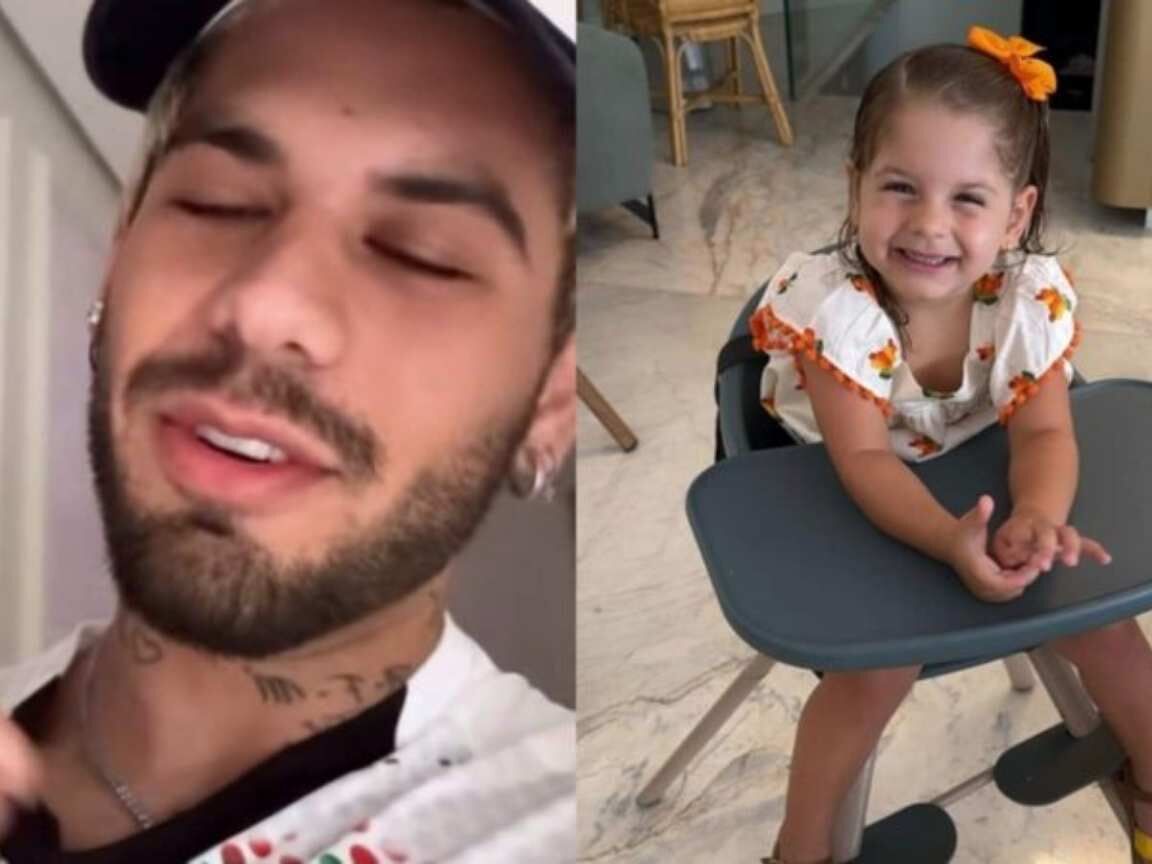 Zé Felipe reencontra filhos na mansão com Virginia após dormir fora: 'Café com as crianças!'