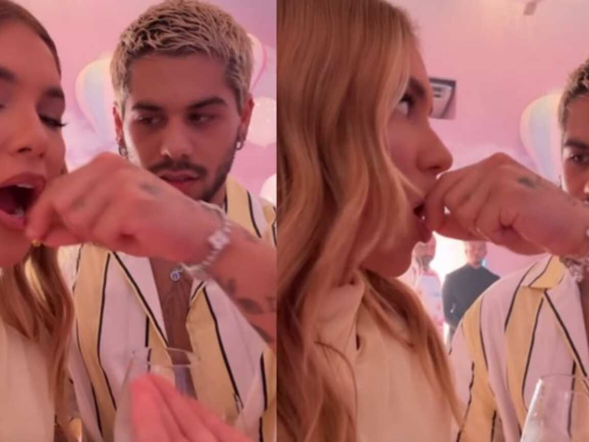 Virginia Fonseca e Zé Felipe usam alianças em festa da filha e trocam momento de carinho inusitado