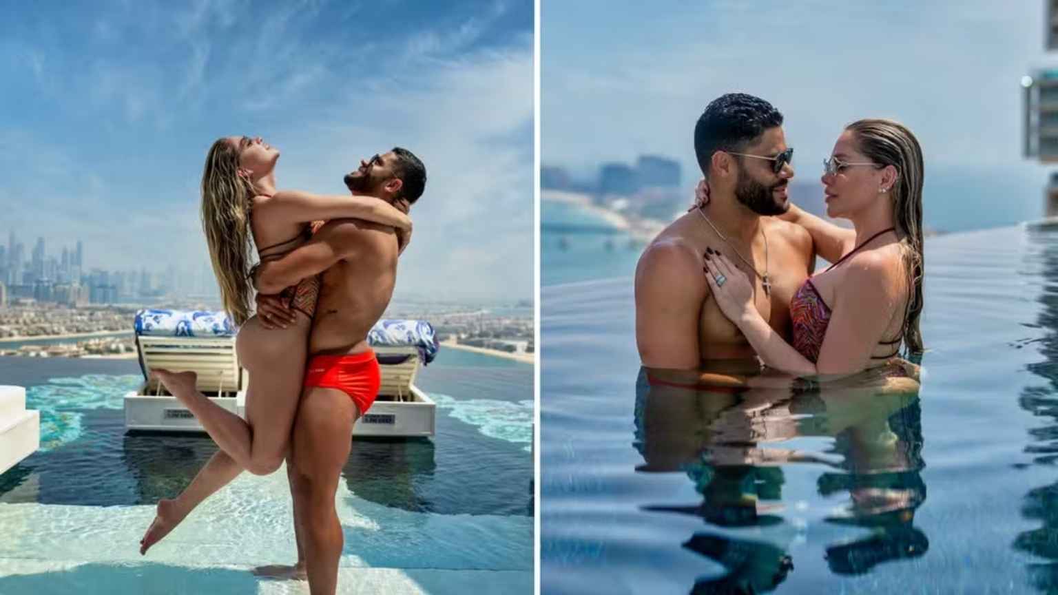 Hulk e Camila Ângelo ostentam lua de mel de luxo em Dubai após passagem pelas Ilhas Seychelles