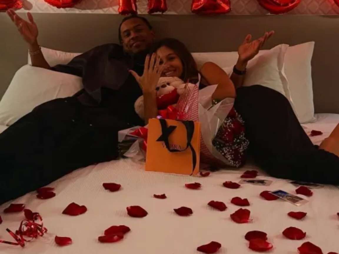 Paulo André pede Thays Andreata em namoro e oficializa reconciliação no Dia dos Namorados