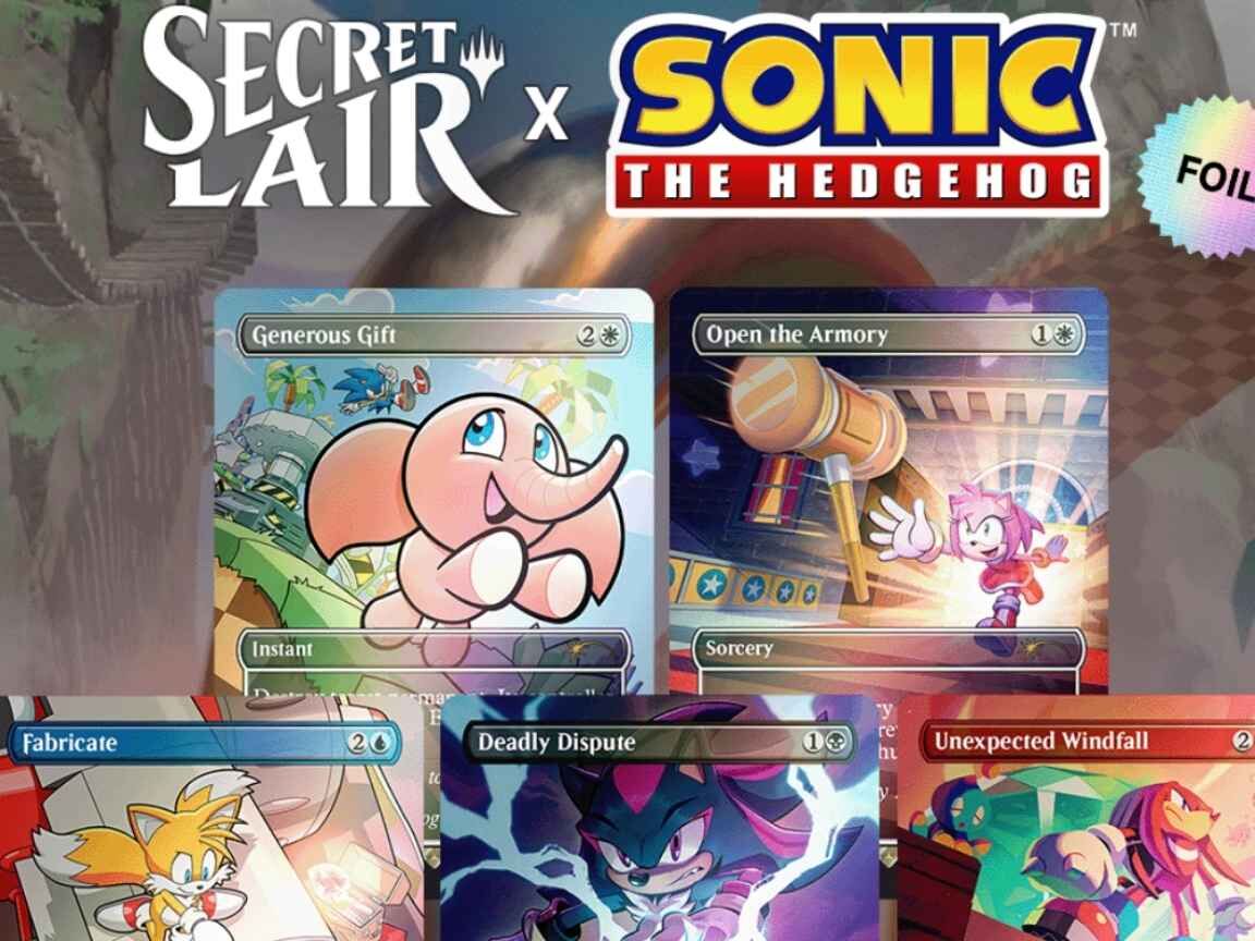 'Magic: The Gathering' e 'Sonic' se unem em nova coleção Secret Lair; veja as cartas e data