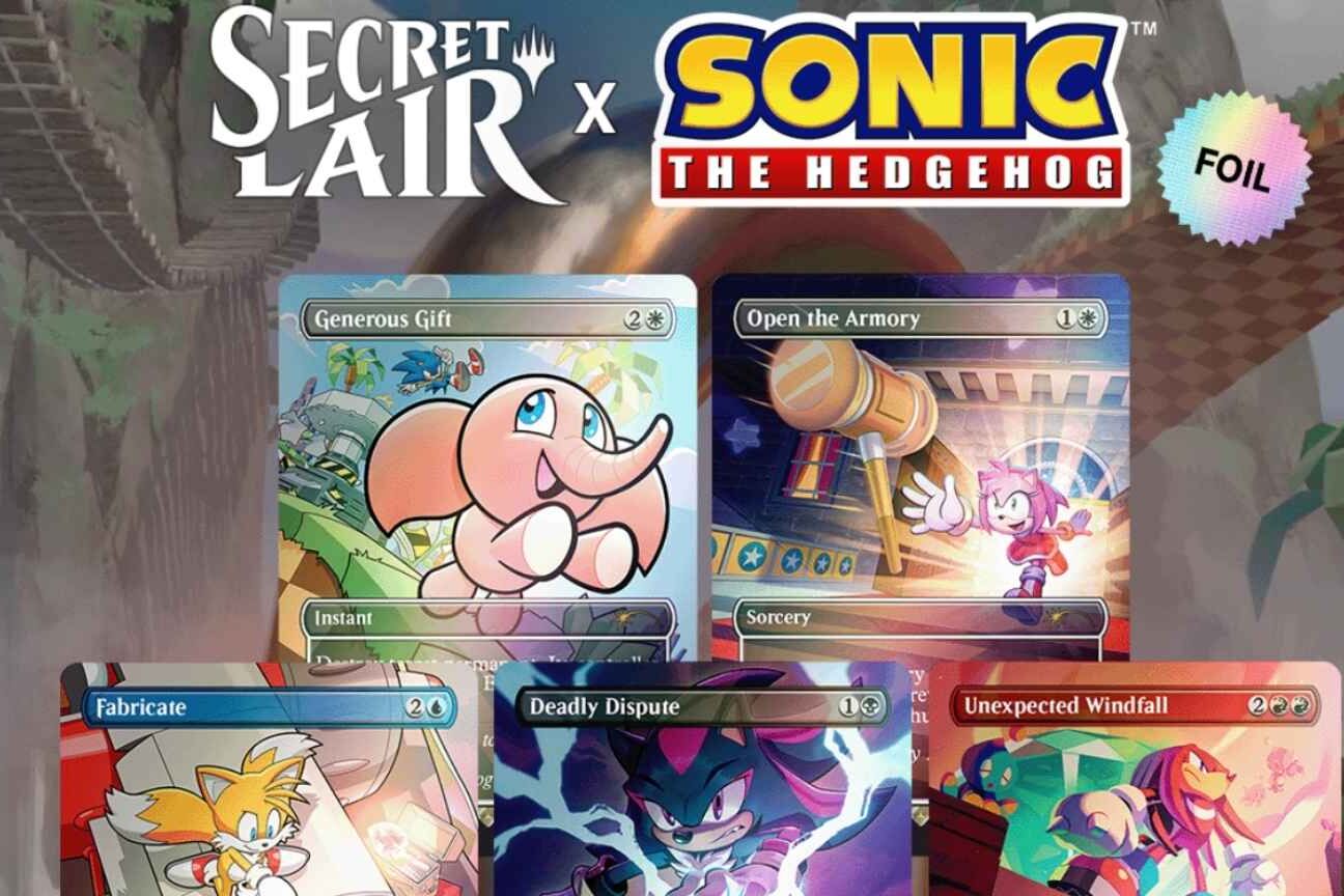 'Magic: The Gathering' e 'Sonic' se unem em nova coleção Secret Lair; veja as cartas e data