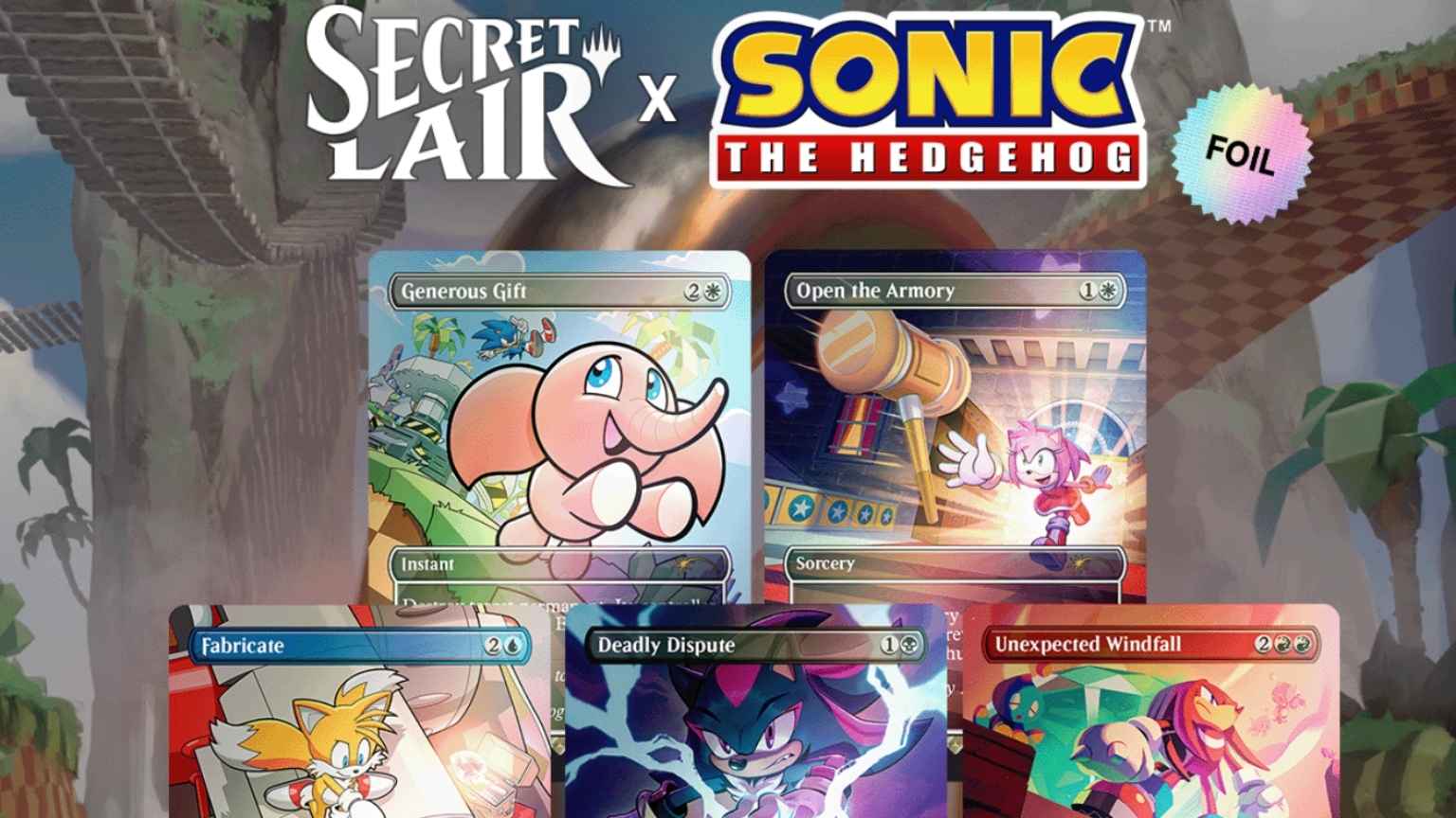 'Magic: The Gathering' e 'Sonic' se unem em nova coleção Secret Lair; veja as cartas e data