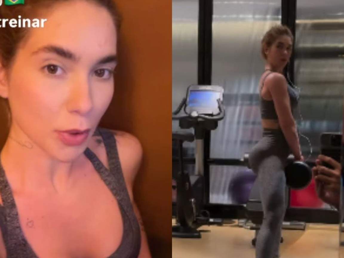 Virginia Fonseca treina em hotel de luxo na China após viagem de 35 horas