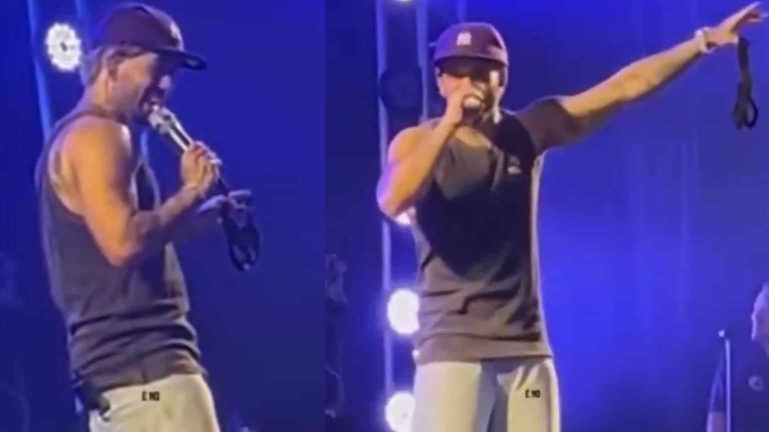 Solteiro, Zé Felipe ganha calcinha de fã em show e reação viraliza: 'É usada?'