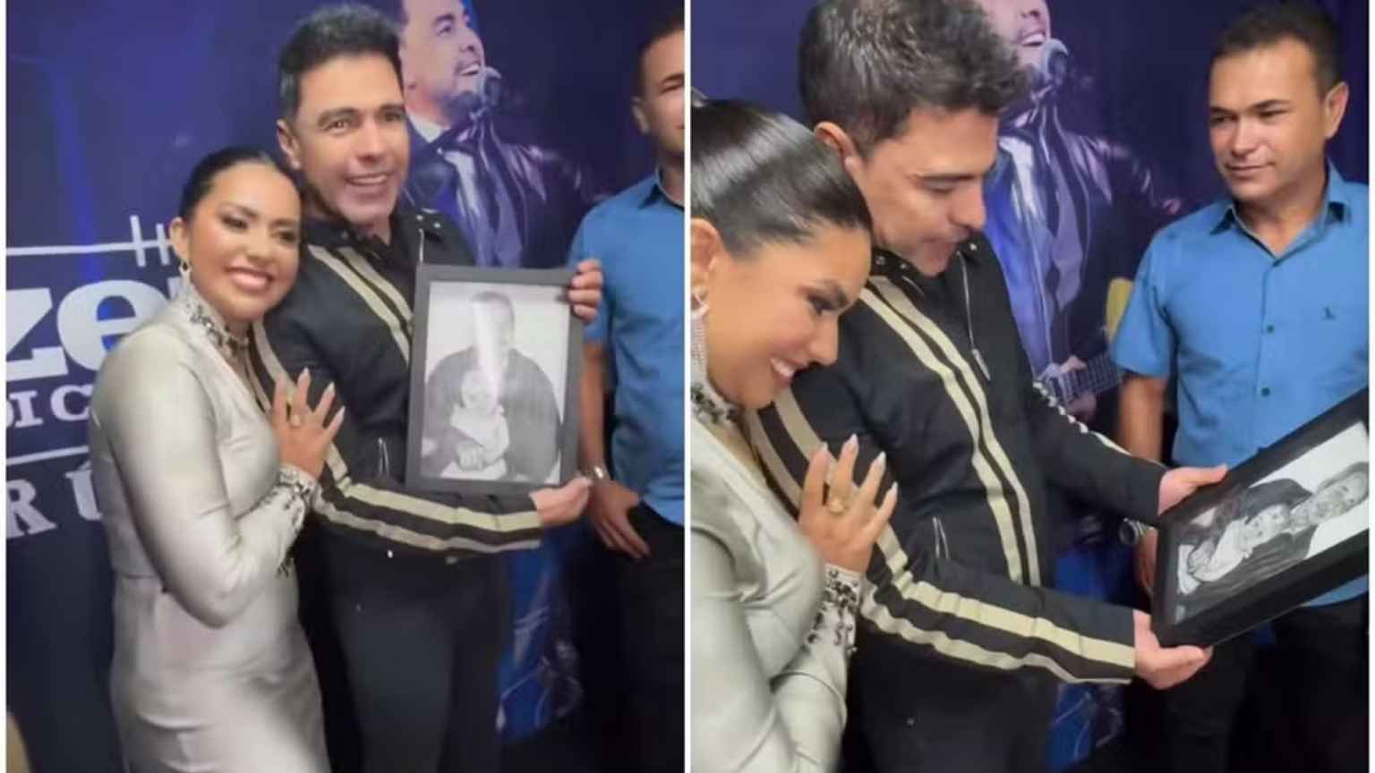 'Um dos presentes mais lindos': Zezé Di Camargo se emociona com desenho que une o pai e a filha caçula