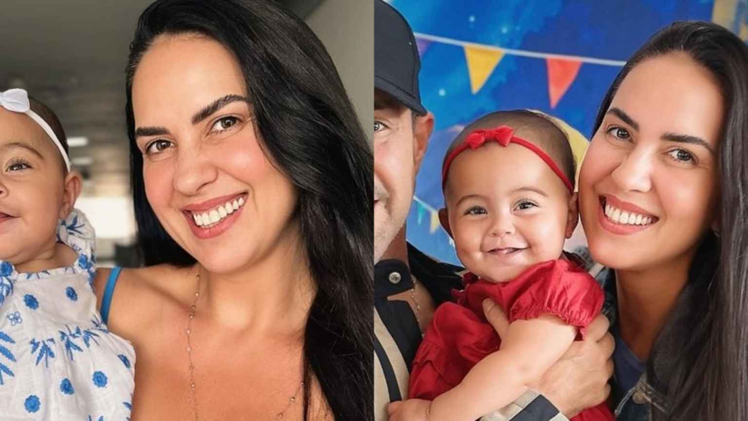 Graciele Lacerda encanta com fotos da 1ª viagem da filha, Clara, ao Nordeste