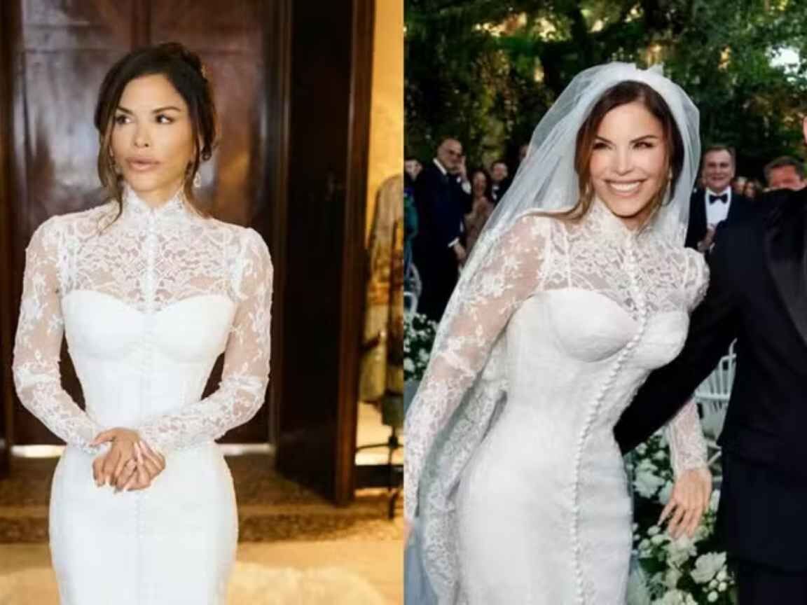 Lauren Sánchez é criticada por supostos erros de edição em fotos de casamento com Jeff Bezos