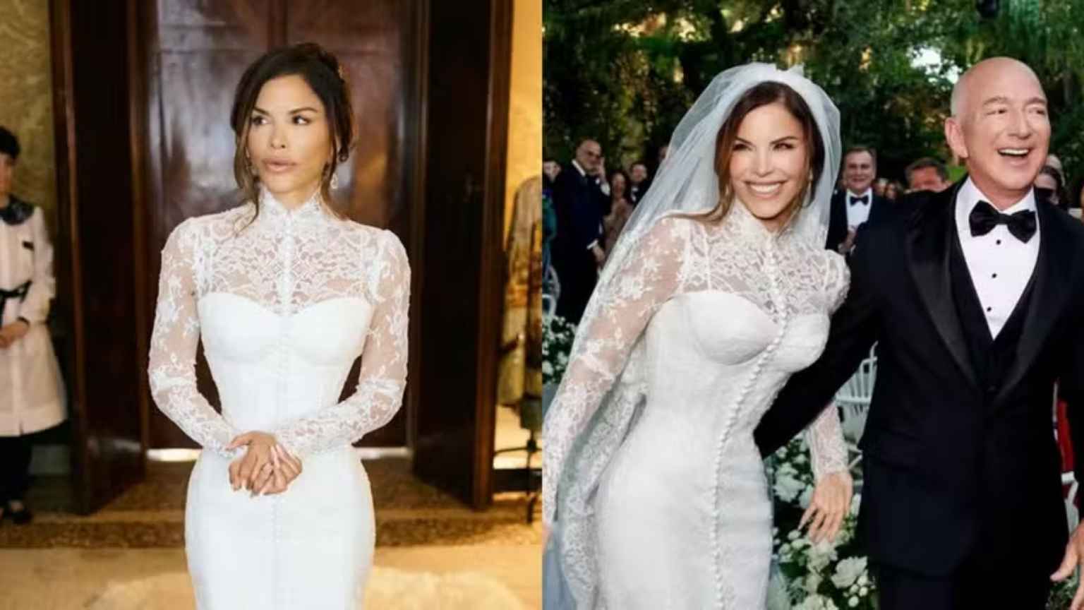 Lauren Sánchez é criticada por supostos erros de edição em fotos de casamento com Jeff Bezos