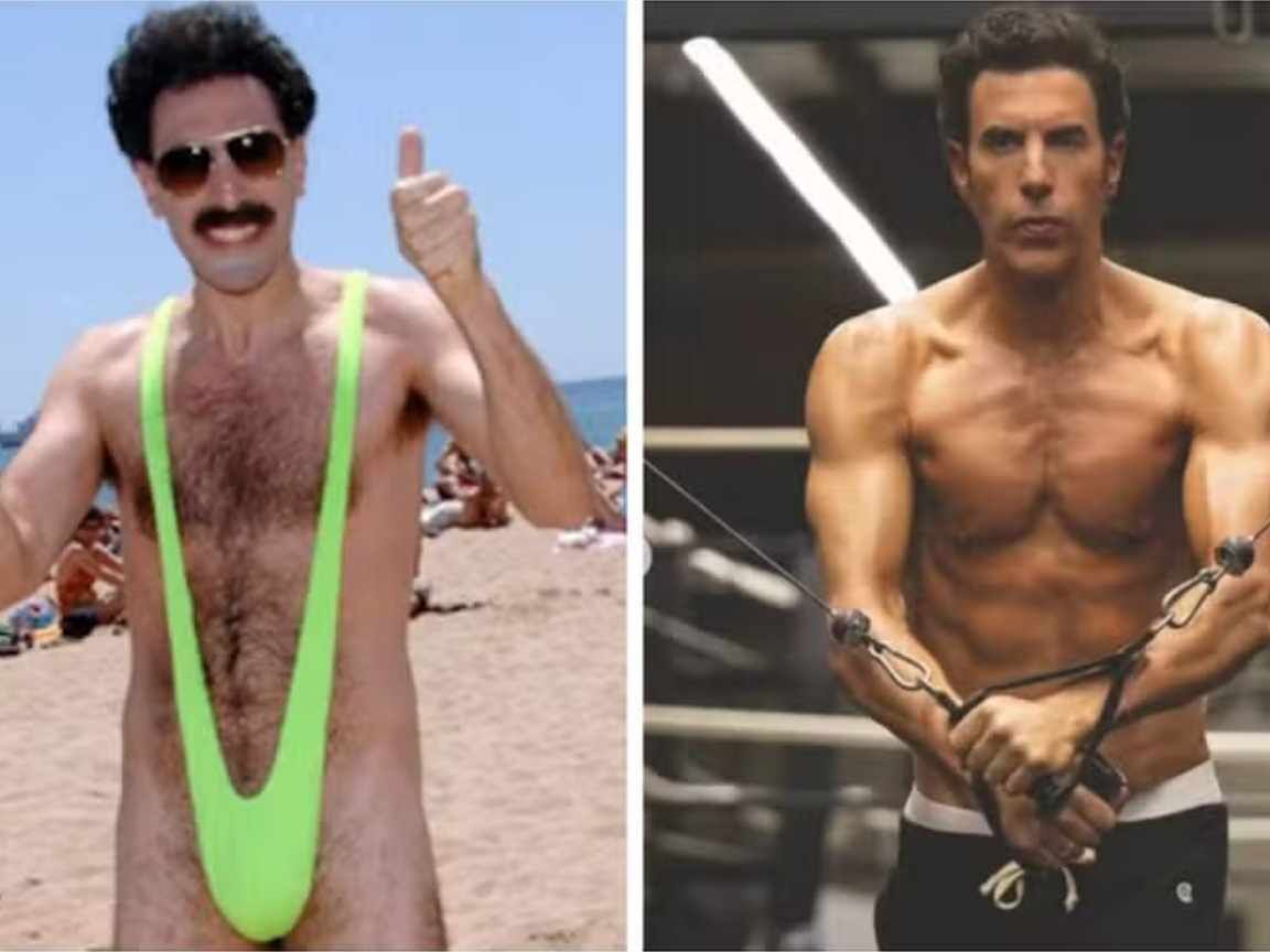 Sacha Baron Cohen choca a web com novo corpo musculoso e brinca: 'Usei Ozempic'
