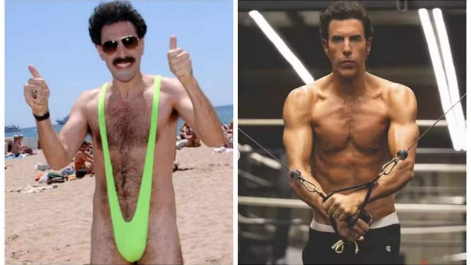 Sacha Baron Cohen choca a web com novo corpo musculoso e brinca: 'Usei Ozempic'
