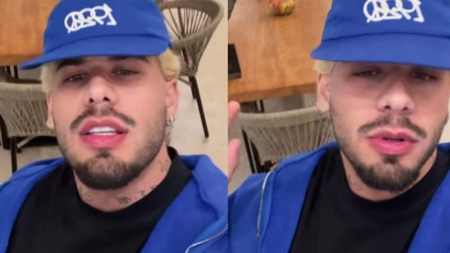 Zé Felipe sofre acidente com brinco e toalha e leva pontos na orelha