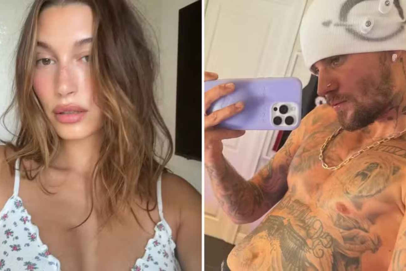 Hailey Bieber reage com emoji de 'ranço' a post de Justin Bieber sem camisa