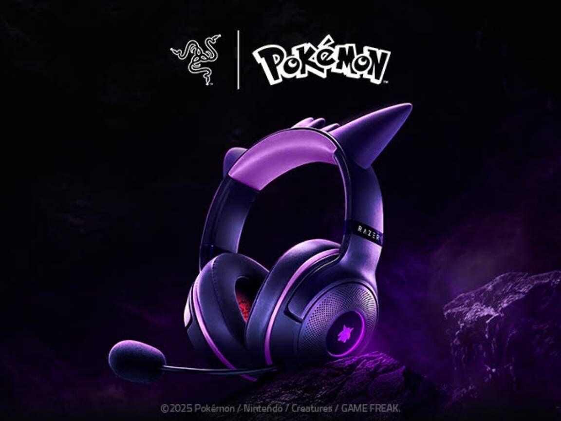 Razer anuncia headset Kraken Kitty V2 com tema do Pokémon Gengar