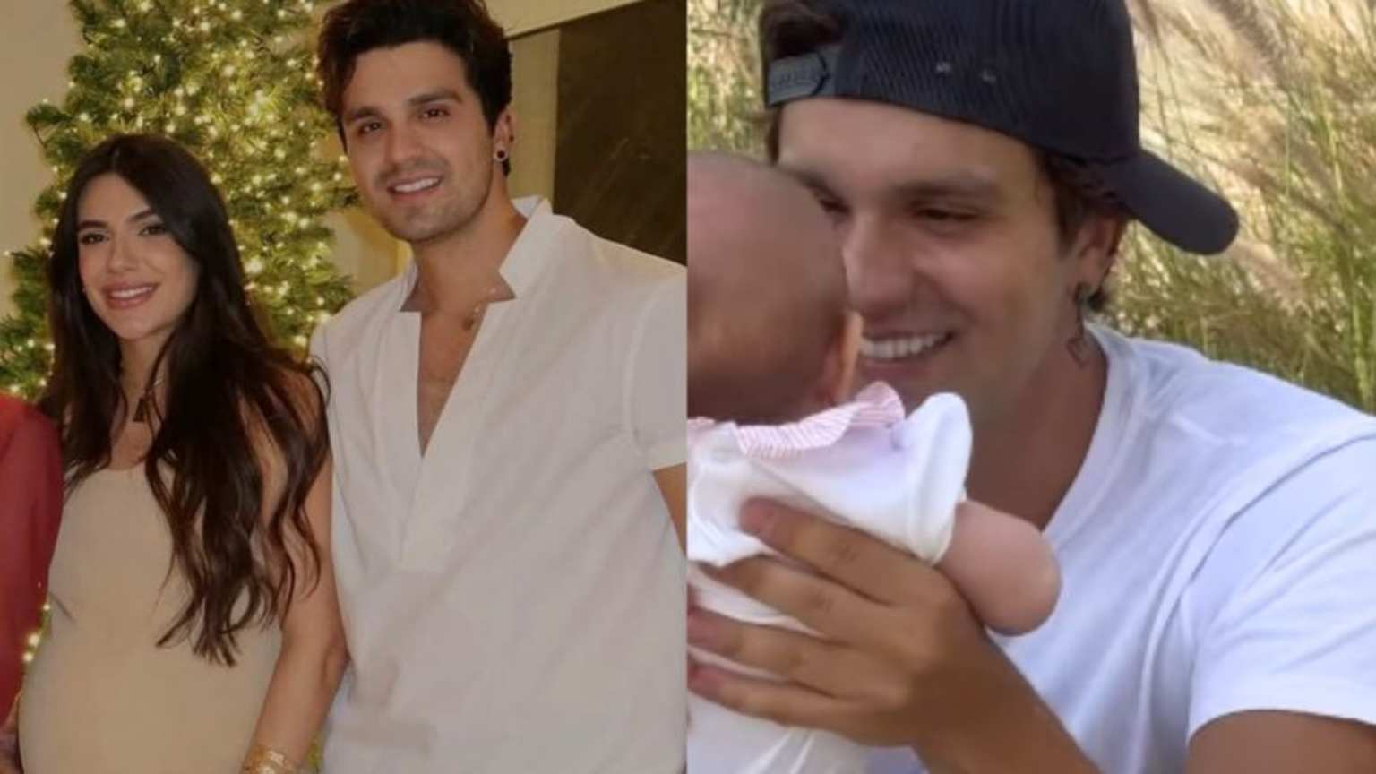 Luan Santana comemora primeiro Dia dos Pais com fotos raras da filha, Serena