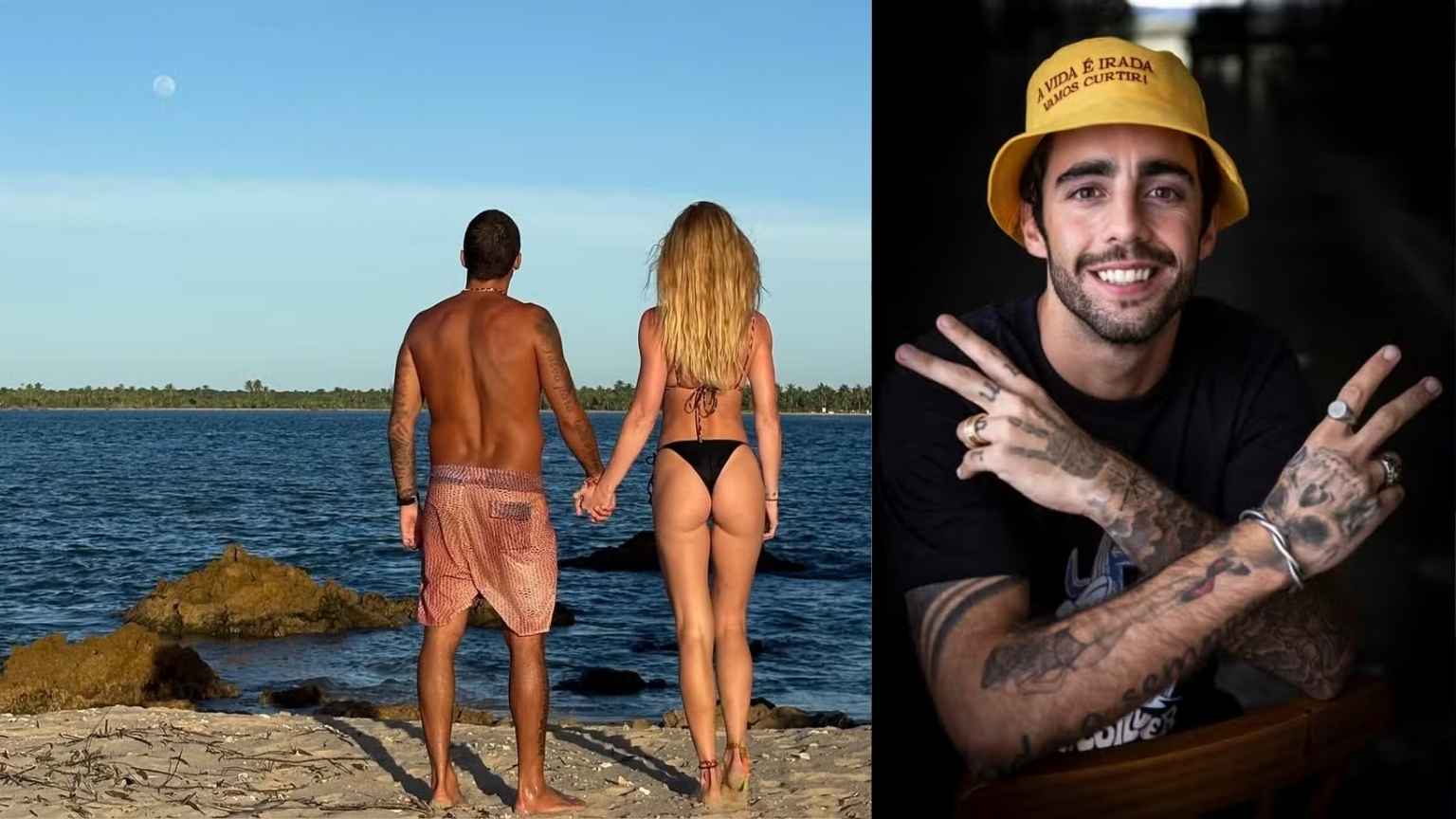 Pedro Scooby é confundido com Zeca Pagodinho em homenagem de aniversário de Cíntia Dicker