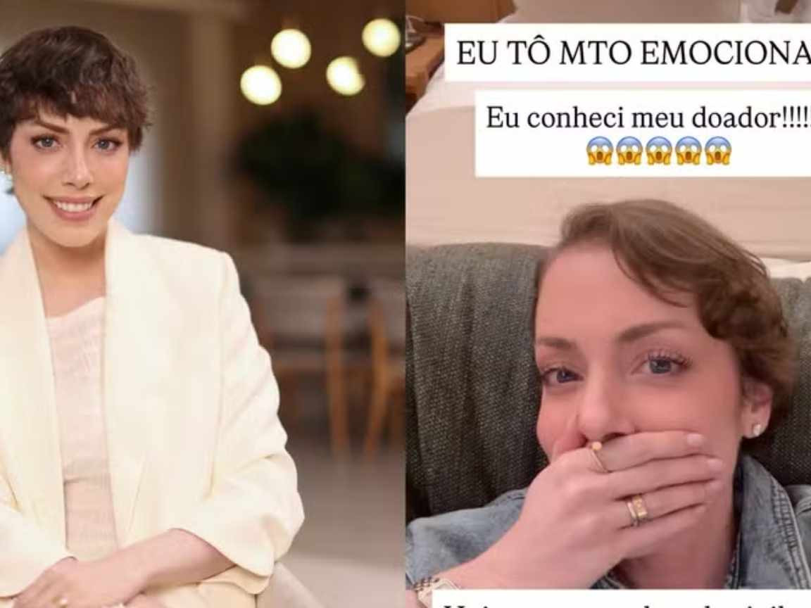 Fabiana Justus conhece doador de medula óssea: 'Muito emocionada'