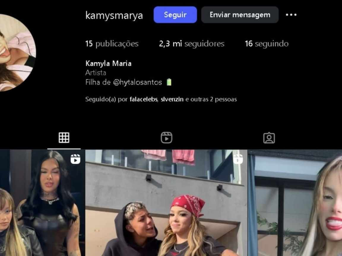 Kamylinha tem conta reativada após defender Hytalo Santos, preso por tráfico humano