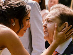 Filha de Faustão, Lara Silva, compartilha foto emocionante com o pai em casamento